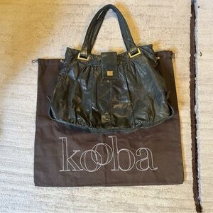 Kooba Dark Leather Shoulder Bag